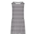 thumbnail image 4 of Puntoco Summer dresses for women 2025 Womens Casual Summer Dress 2025 Loose Tank Striped T-Shirt Dresses Sleeveless Sundress with Pockets Black S(S), 4 of 8