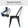 thumbnail image 6 of Costway Set of 4 Dining Side Chair Stackable Bistro Cafe Metal Stool Gunblack, 6 of 10