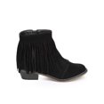 thumbnail image 2 of New Women Breckelles Dorado-18 Suede Fringe Cap Toe Ankle Bootie Size, 2 of 5