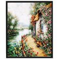 thumbnail image 2 of Cuadros Decorativos Bordado completo River House impreso punto de cruz 11CT 3 Strand Kit de algodón Sywqhk Nuevos Originales, 2 of 9