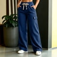 thumbnail image 3 of MLCDZ Cargo Pants Y2K Baggy Streetwear for Women Elastic Waist Ankle Casual Jogger Pants Outdoor Sports Workout Golf Trousers with Multiple Pockets, 3 of 9