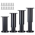 thumbnail image 1 of Metal Ajustable Muebles Patas, Sofá Patas Reemplazo Soporte Patas para Sofá/Cómoda/Cama/Silla/Café Mesa (4,7-7 Pulgadas / 4uds), 1 of 6