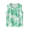 thumbnail image 2 of Spazoro Little and Big Girls Tank Tops Undershirts, Summer Tie Dye Sleeveless Breathable Camisole for Kids Girls Boys Green Size 12 T, 2 of 6