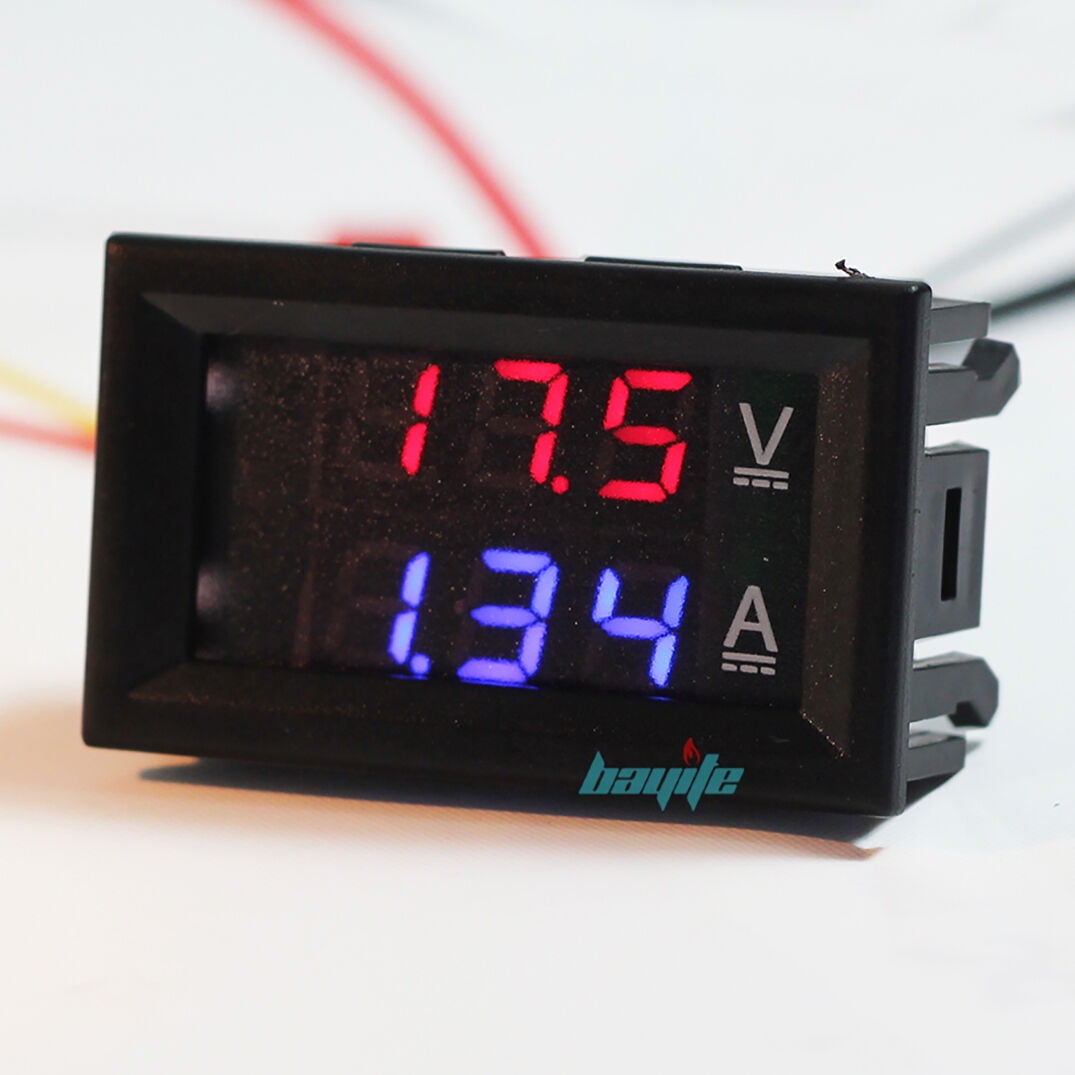 Mini Dc 100v 10a Digital Voltmeter Ammeter Blue Red Led Volt Amp Meter Gauge Us Walmart Com Walmart Com