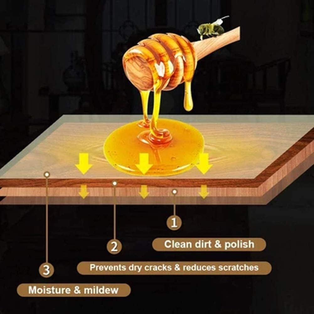 Wood Seasoning Beewax,Beewax Polish for Wood & Furniture,Metal & Leather,Complete Solution Furniture Care Home Cleaning,Protect and Enhance The Shine