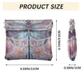 thumbnail image 3 of PU Leather Coin Purse Wallet Compact Water-Resistant Card Cases Money Organizers Watercolor Ornate Dragonfly, 3 of 7