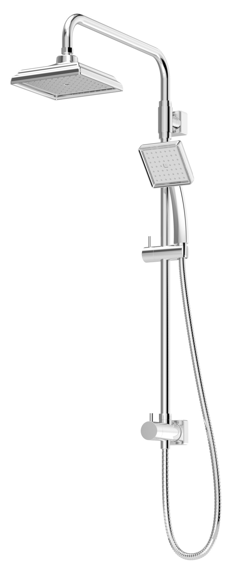 Duro SingleHandle Shower Faucet with Exposed Riser in Polished Chrome