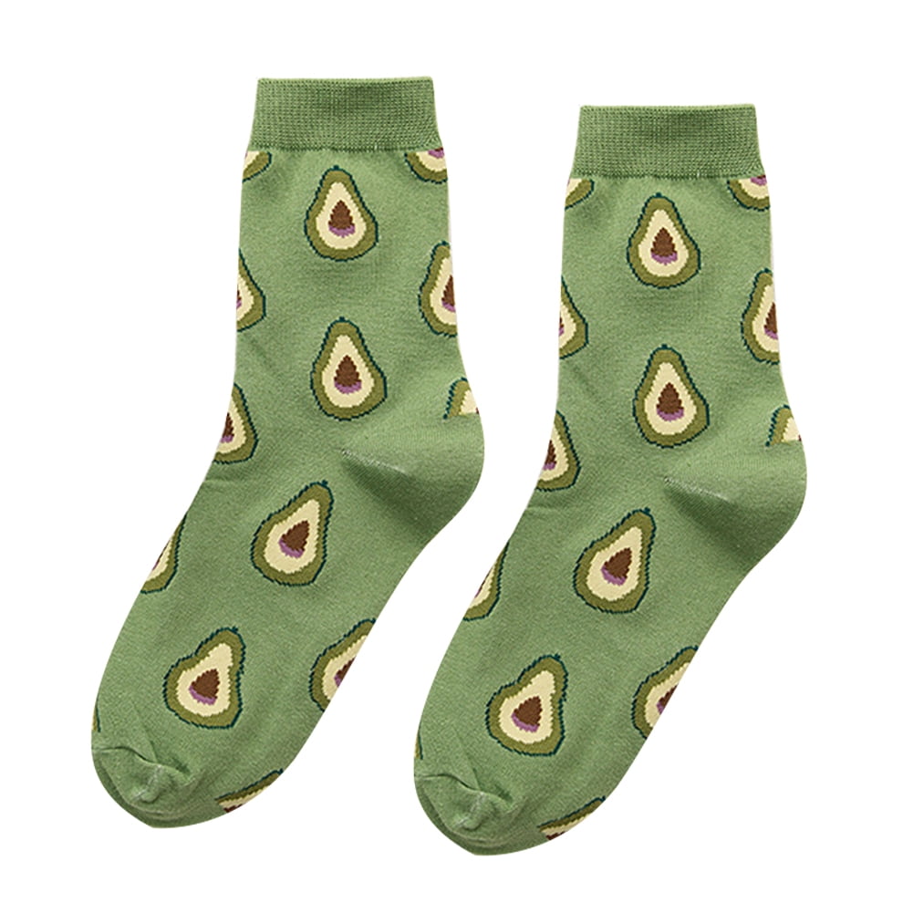 Women Colorful Fruit Pattern Comfortable and Breathable Tube Socks