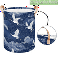 thumbnail image 4 of Qzaxky Japanese Crane Laundry Basket Organizer Foldable Tall Large Laundry Basket Collapsible Folding Laundry Basket Dirty Clothes Fabric, 4 of 7