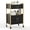 Black, variant on Luxury Salon Rolling Cart with Drawer & Cabinet, Black & Gold Beauty Storage Trolley with Lockable Wheels for Barber Shop, Spa, Home Use