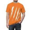 thumbnail image 5 of Effete Feline Claw Marks Scratch Unisex Cut & Sew Tee (AOP), 5 of 7