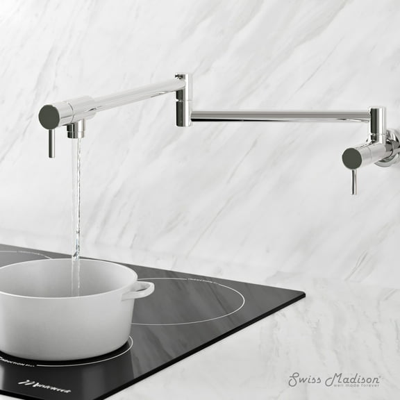 Ivy Retractable Wall-Mounted Pot Filler in Chrome