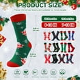 thumbnail image 5 of Mens Funny Socks Christmas Socks for Men Women Colorful Fun Novelty Crew Patterned Socks 6 Pairs US 7-13, 5 of 6