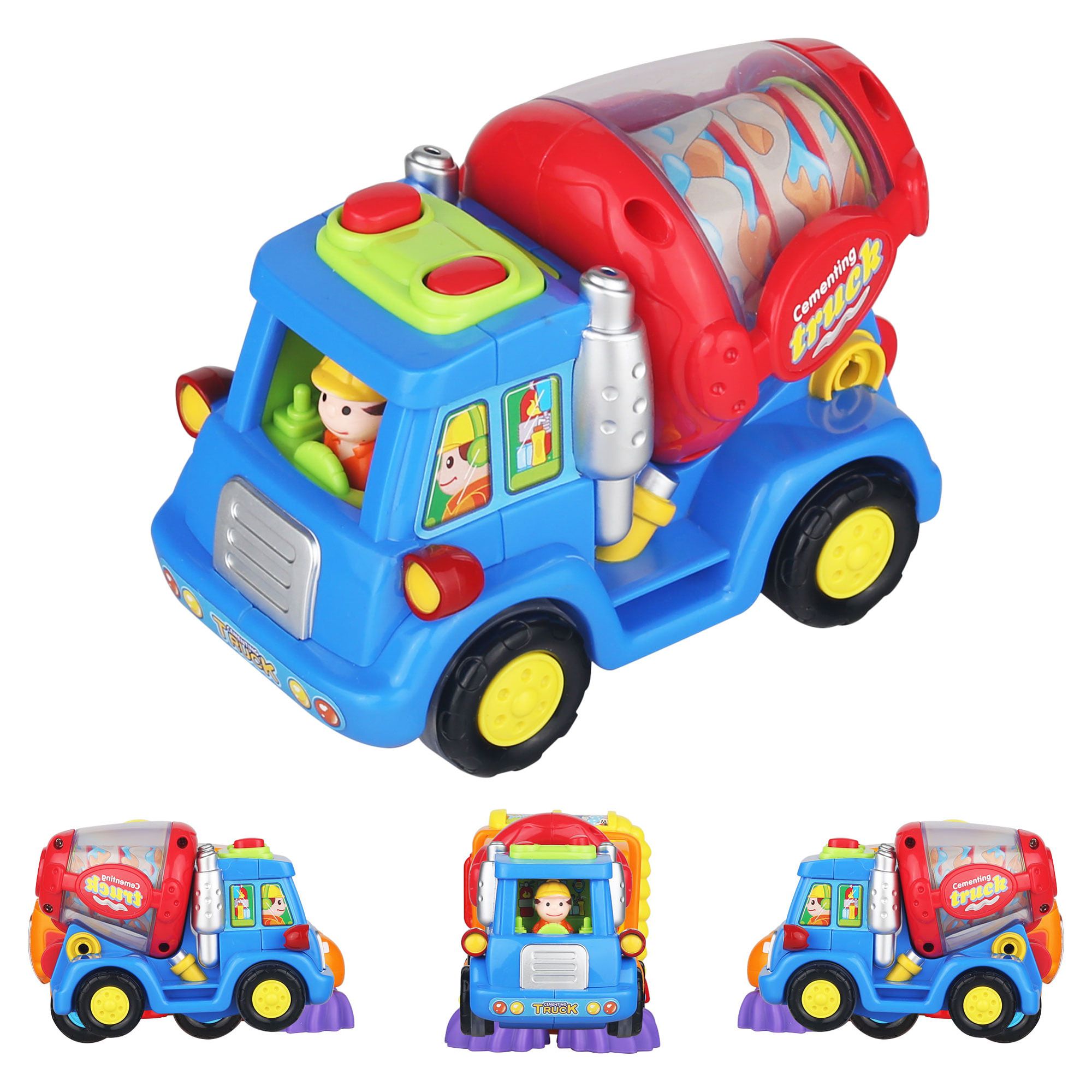 CifToys Friction Powered Push and Go Toddler Construction Toys Truck Vehicle Playset, Toys for 1 2 3 Year Old Boy Toys Gifts (3 Pieces) - image 5 of 10