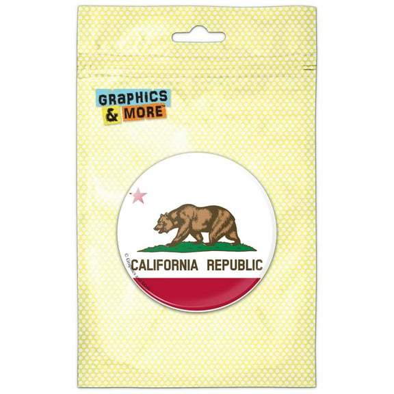 California Republic State Flag Refrigerator Button Magnet
