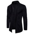 thumbnail image 1 of Men No Pockets Solid Cardigan Turndown Casual Shawl Loose Slim Fit Jacket, 1 of 4