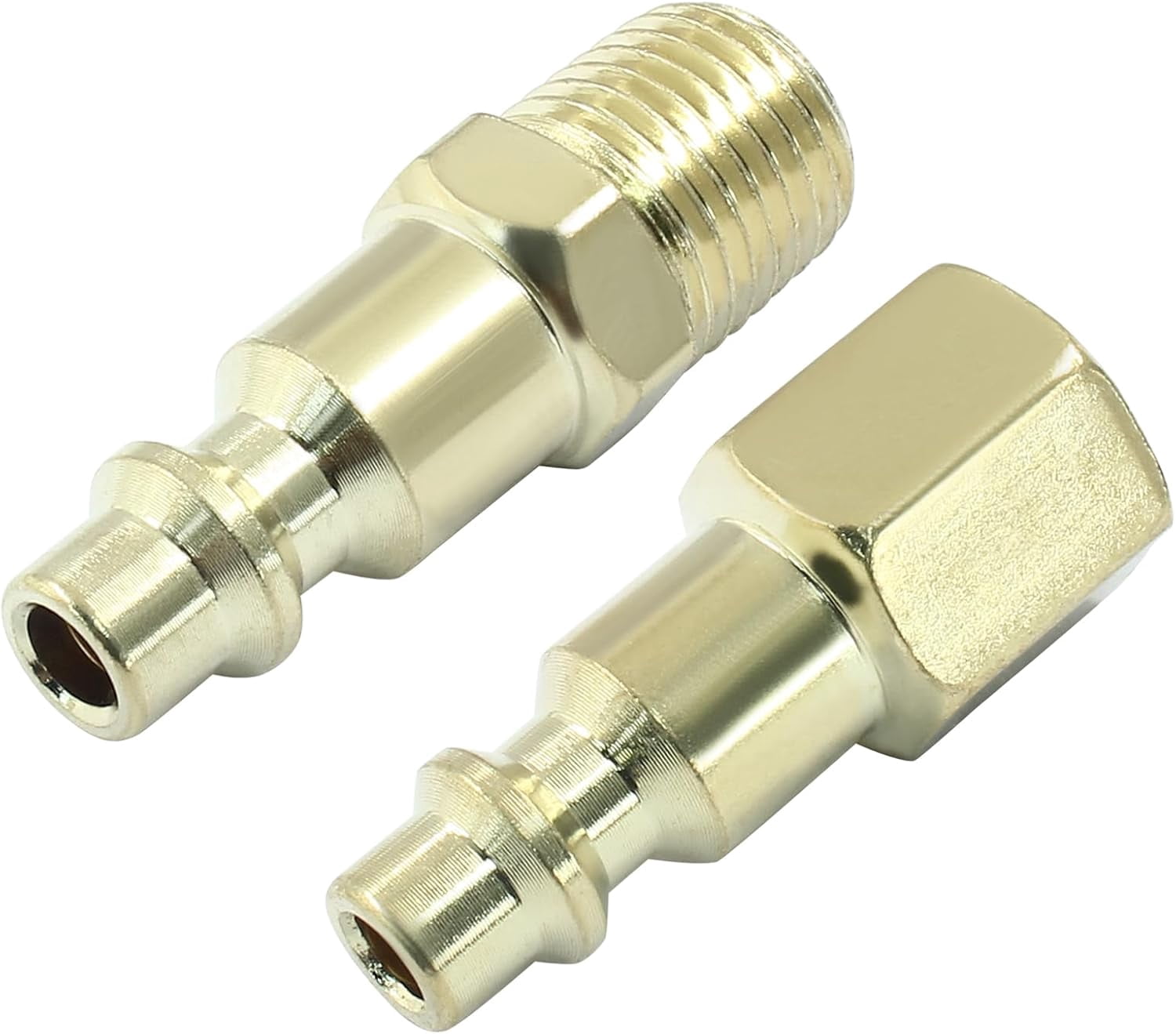 MKEUDQ-10 Pcs 1/4-Inch NPT Male & Female Air Hose Quick Connect Adapter - Air Compressor Fittings - Industrial Type D