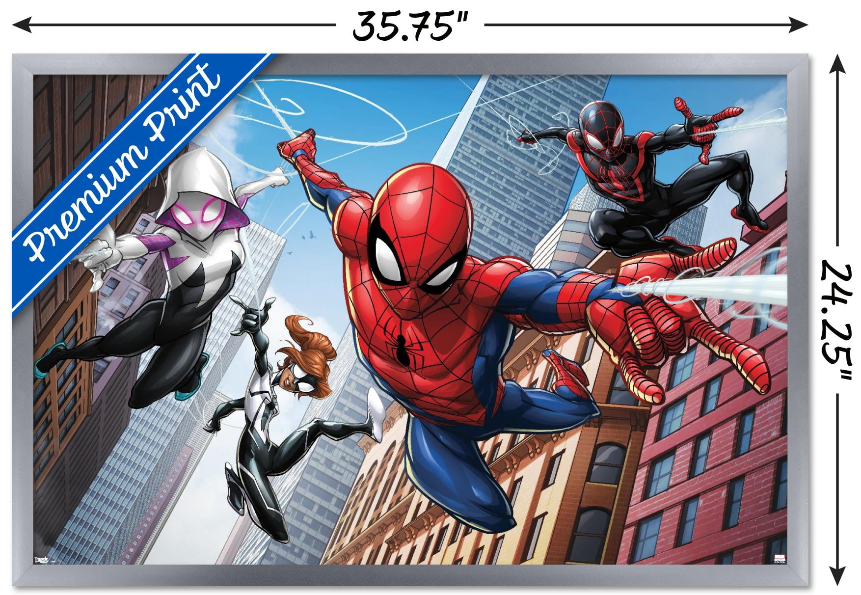 Marvel Comics - Spider-Man - Web Heroes Wall Poster, 22.375" x 34", Framed