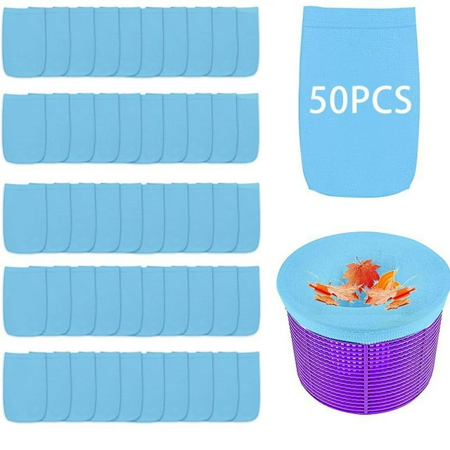 Pool Skimmer Filter Socks for Above Ground and Inground Pool Skimmer Basket Net Fine Mesh Screen Socks for Pool Skimmer Basket Blue