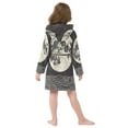 thumbnail image 7 of FORMRS Niños Bathrobe Unisex Hooded Robe Soft Plush Pajamas Sleepwear, Size 7-9T, Beige Moon, 7 of 7