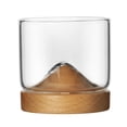 thumbnail image 1 of Vaso de vidrio creativo, botella de leche de 4 oz con base de madera, para cerveza, jugo y agua. B, 1 of 8
