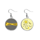 thumbnail image 1 of Logo peligro amarillo línea Pendiente Sol Flor Pendiente Joyas Moda Unbranded M, 1 of 3