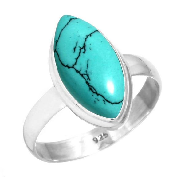 Turquoise Ring 925 Sterling Silver Handmade Jewelry