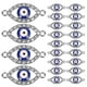 thumbnail image 4 of 20 piezas de dijes de doble agujero con forma de ojo malvado, joyería DIY, colgante, conector, collar, dijes colgantes, 4 of 5