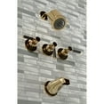 thumbnail image 3 of Kingston Brass KBX8132DKL Kaiser Three-Handle Tub and Shower Faucet, Polished Brass, 3 of 5