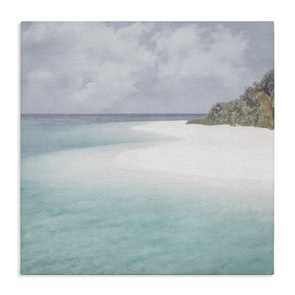 Stupell Industries Tropical Lagoon Shore Watercolor Canvas Art, 24 x 24, by LSR Design Studio