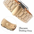 thumbnail image 7 of FIEWESEY for Apple Watch Band 38mm Replacement Solid Stainless Steel Link Bracelet Band Strap with Durable Folding Clasp Watch Strap Compatible for 38 mm Apple Watch Series SE 6 5 4 3 2 1(Rose Gold), 7 of 7