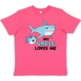 thumbnail image 3 of Inktastic My Uncle Loves Me with Cute Sharks Youth T-Shirt, 3 of 5