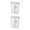 thumbnail image 3 of relayinert Plastic Divided Box Organizer Clear BPA Container Plastic Case Free Storage 2500ml Oval 2Set, 3 of 6