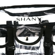 SHANY Clear Makeup Bag, Pro Mua rectangular Bag with Shoulder Strap, Large