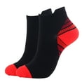 thumbnail image 2 of Bellella Compression Socks Ankle Support Sports Sock Moisture Wicking Men Soft Low Cut Ladies Comfy Color Block Universal Red L/XL, 2 of 4