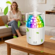Mini Humidifier, USB Desktop Humidifier With Color Changing Night Light Silent Mist Output And Large Spray Volume, Air Moisturizer for Bedroom Office Nursery Home Workspace