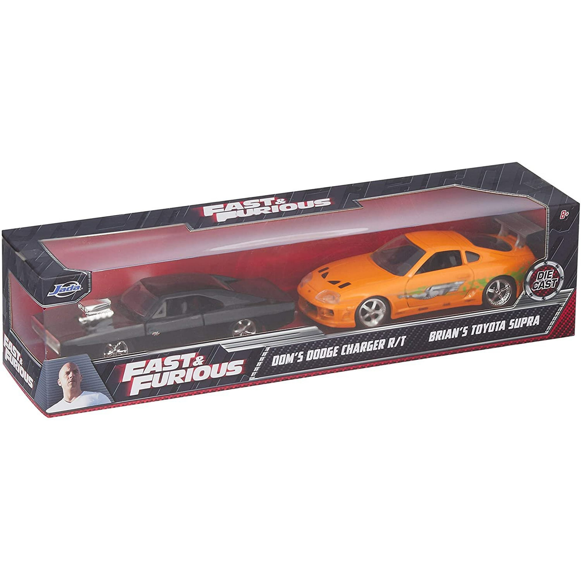 ミニカー FAST&FURIOUS SUPRA VS DODGE Toretto & Brian, Dodge Charger vs Toyota Supra, Fast and