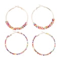 thumbnail image 1 of 2 pares Bohemian Circle Round Pendientes de pendientes de verano Pendientes de cuentas de moda Joyas, 1 of 7