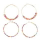 thumbnail image 1 of EeaseMX 2 pares Bohemian Circle Round Pendientes de pendientes de verano Pendientes de cuentas de moda Joyas, 1 of 8