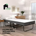 YINUO Folding Bed with Mattress 75x31 Cot Size Bed Frame Portable