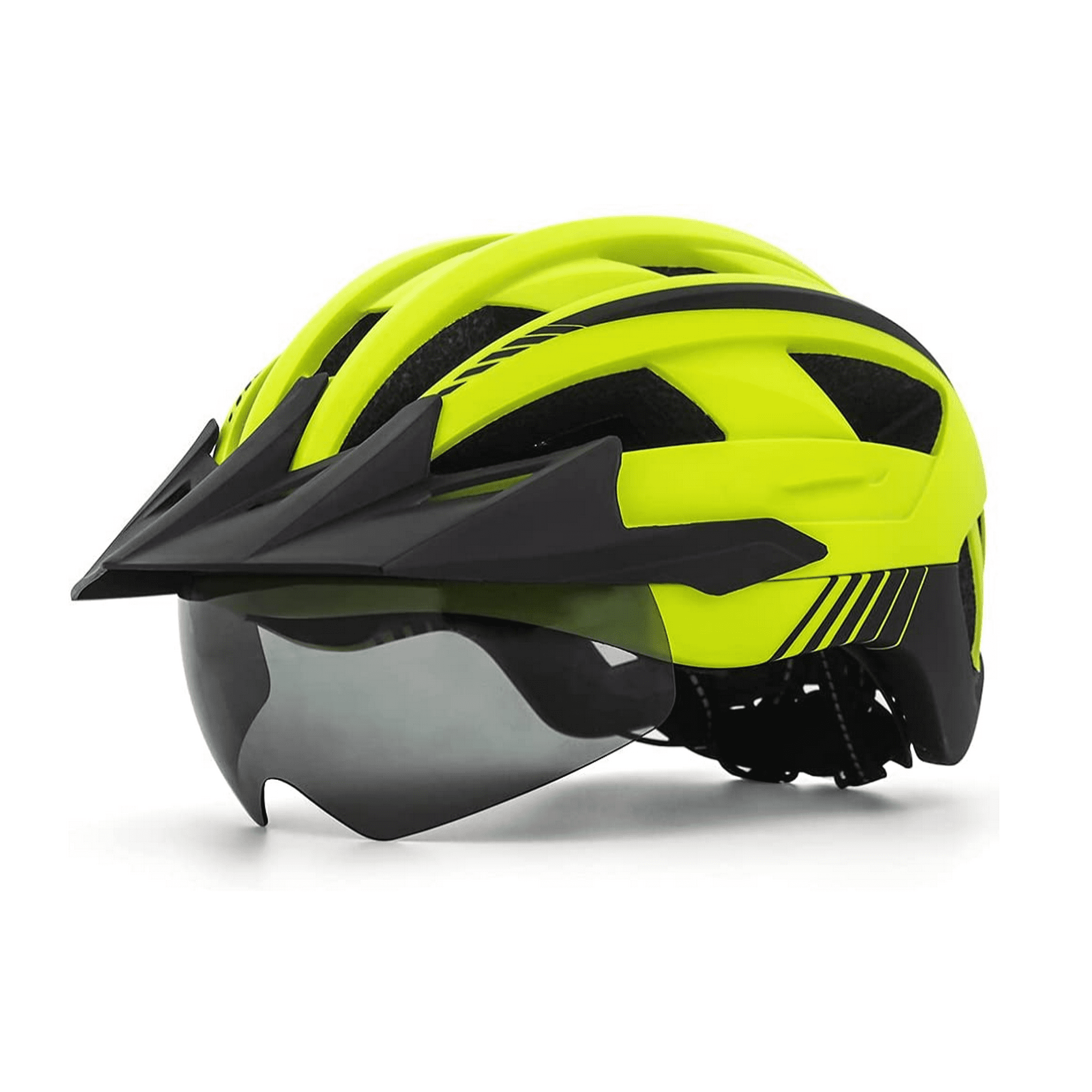 Bike Helmet with Magnetic Goggles Bicycle Helmets with Removable Visor LED Light Adjustable Size for Adult Men Women Mountain Road Cycling Walmart