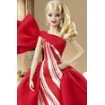 thumbnail image 3 of Poupée Holiday Barbie 2019, 11,5 Po, Blonde, Portant une Robe Rouge et Blanche, avec Support pour Poupée et Certificat d'Authenticité, 3 of 10