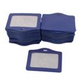 thumbnail image 1 of Faux Leather   Office Horizontal Business ID Badge Card Holder Blue 50Pcs, 1 of 5