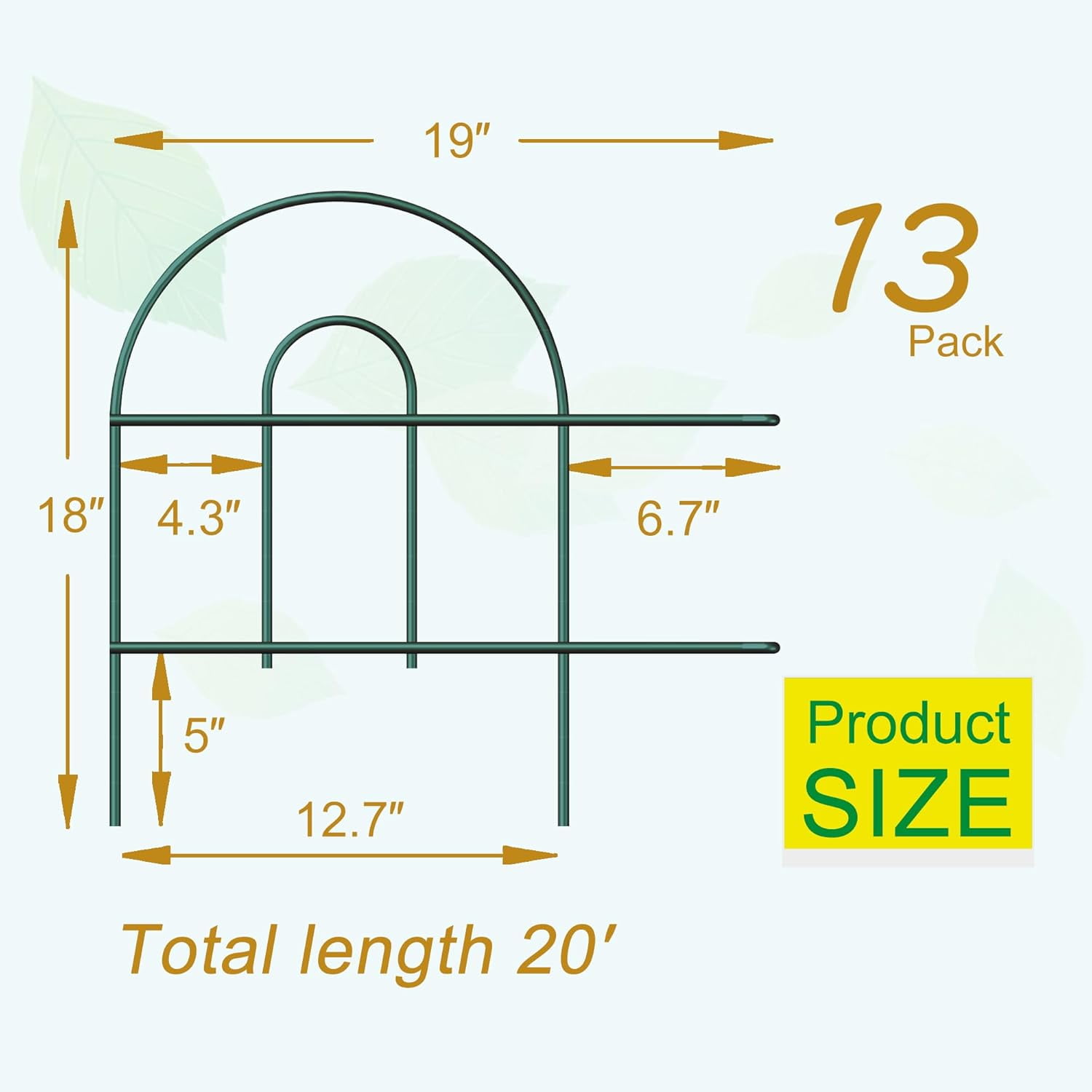 Decorative Black Garden Border Fence 18inX50ft Metal Wire Edging Flower Bed Folding Fences Panel Outdoor Garden Fencing Patio Edge Landscape for Yard