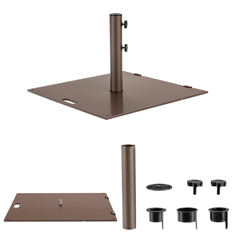 Aimee Lii Portable 50 lbs Umbrella Base Stand with Handle and Wheels for Patio Square, Outdoor Umbrella Base Aimee Lii Portable 50 lbs Umbrella Base Stand with Handle and Wheels for Patio Square, Outdoor Umbrella Base