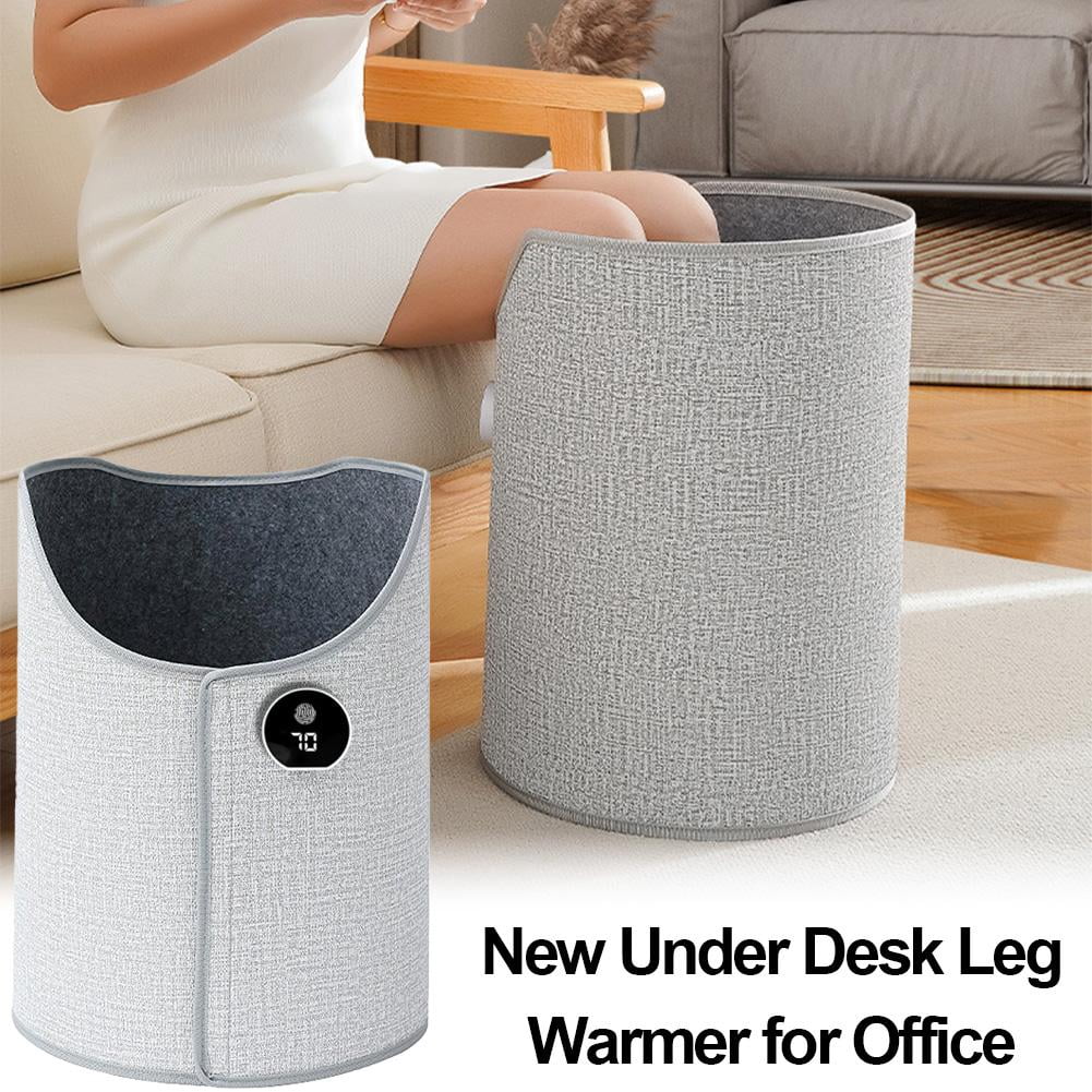 2026 Under Desk Leg Warmer, 5 Heat Levels & 2-8H Timer Electric Foot Warmer, 170W Low Energy Consumption, Auto Shut-Off, Portable Heated Mat for Office Home Use, 47.2x19.7in (Gray/Pink/Blue)
