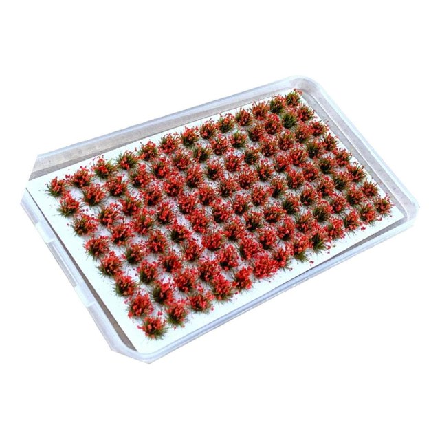 tredstone Modèle de Grappe de Fleurs Artificielles DIY Miniature pour Décoration Rouge