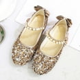 thumbnail image 3 of Fozruso Girls' Bow Flat Shoes For Little Girls Casual Party Dress Shoes With Durable Sole And Comfort Fit,Sizes 10 Little Kid 3.5-4 Years(Gold), 3 of 7