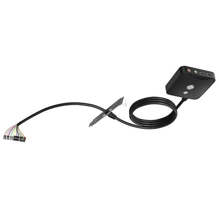GUYUTING Internet Cafe Anti-Theft Desktop Switch Dual USB & Audio 1.6m Extension Enhances Security & Convenience