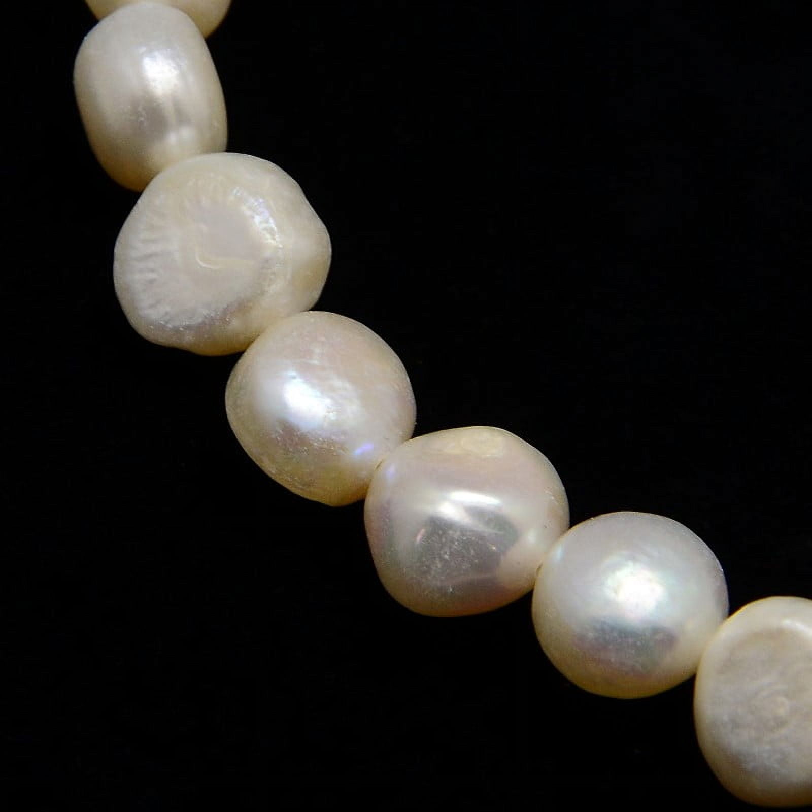 Natural Cultured Freshwater Pearl Beads Strands Two Sides Polished Creamy White 10~11x5~7mm Hole: 0.8mm 37pcs/strand 13.78 inch(35cm)
